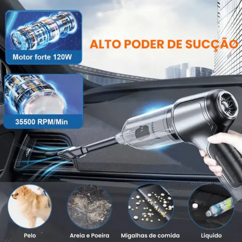 Aspirador de Pó e Soprador Portátil 4 em 1 - Master Cleaner®